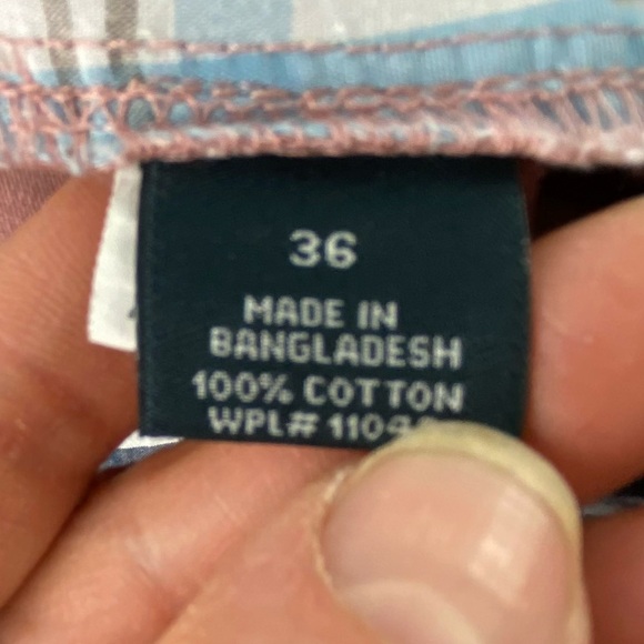 Vintage 1946 Washed Stoned & Beaten men's pink flat front shorts size 36 - Picture 6 of 15